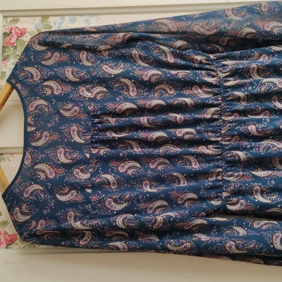 DR2 Blue Paisley Midi Dress - Picture 5 of 10